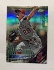 2016 Topps Chrome Andrew Heaney Angels GREEN REFRACTOR /99