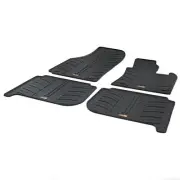 TRAVALL All Weather Floor Mats for VW Touran (2003-2015) Premium Black Rubber