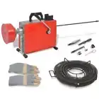 Pipe Cleaning Machine 250 W 15mx16mm 4.5mx9.5mm Drain Cleaner Tool vidaXL