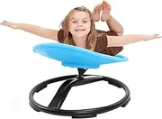 Kids Sensory Swivel Chair, Autism Spinning Chair for Kids, Training Body Coordination, No Assembly Required (Blue)