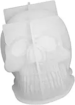 TEHAUX Epoxy Crystal Skull Candle Mold Silicone DIY Craft for Halloween Decor