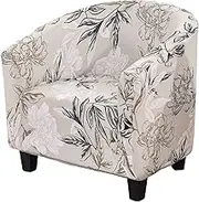 TOTE Club Chair Slipcover 1 Piece Tub Chair Covers, High Stretch Armchair Slipcover, Furniture Protector for Living Room, Removable Wing Back Covers, Printed Armchair Covers