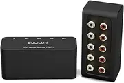 Cubilux AS-R1 4-Way RCA Audio Splitter Box, 4-Channel Stereo, Passive, Made With Aluminum Alloy (1 in 4 Out)