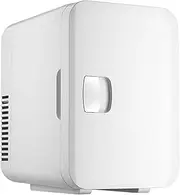 Folpus 6 Liters Mini Skincare Fridge Portable USB Refrigerator Small Electric Cooler 10x9.4x7inch White for Makeup Multifunctional