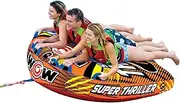 Wow Sports DC Comics Superman Towable, Soft Top Deck Tube, Towable Water Tube for 1-3 Riders