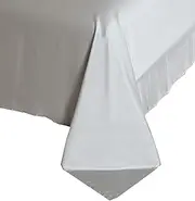 Aulaire 60s 100% Bamboo Lyocell Fabric Bedding in Silver Grey (Flat Sheet, Double)