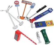 SUPVOX 1 Set Miniature Traffic Signs Simulation for Playtime Lightweight Road Signs for Traffic Knowledge Learning and Scene Play