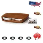Neil Cohen's Acacia Wood Blend Bar Board & Knife Set - 9-Inch Kitchen Essential