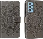 Shitomua for Samsung Galaxy A13 LTE Case Wallet with Card Holder Kickstand Magnetic Soft Leather Flip Fold Case for Samsung A13 4G Cover (Gray)