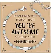 [Jixugaud] You are Awesome Bracelets for Women Teen Girls Birthday Valentines Day Easter Graduation Christmas Gifts