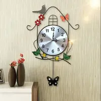 在飛比找蝦皮購物優惠-鐘錶掛鐘客廳創意小鳥掛鐘 搖擺時鐘