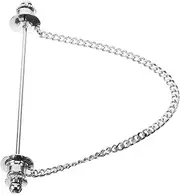 [COMPUKAS] Decorative Tie Pin with Chain for Men Elegant Collar Pin Brooch Chic Necktie Accessory for Parties Banquets Celebrations Appearance Fine Workmanship