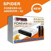Satellite Receiver Spider Forever 60 Android + S2 4K Ram 2GB 5G TV Box Powerful