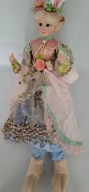 22" Cynthia Rowley Easter Elf Shelf Sitter Posable Doll Spring Mantel Decor Blue