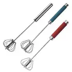 Push Whisk Hand Semi-Automatic Whipper Stainless Steel Whisk Multifunctional