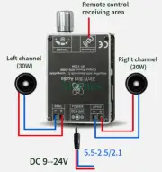 TPA3118 HI-FI Stereo Bluetooth Digital Power Amplifier Board w/ Remote Control