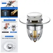 Waterproof Bathroom Sink Plug Stopper Wash Basin Core Bounce Drain Filter
