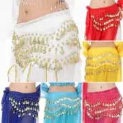 Lady Belly Dance Dancer Costume Sequins Hip Scarf Chain Belt Waist Wrap Skirt x1