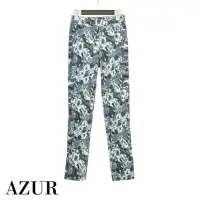 在飛比找momo購物網優惠-【AZUR】時尚休閒印花合身褲-2色