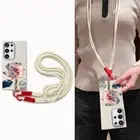 Rose Flower Case For Samsung A16 A25 A36 A55 A34 A52S S24 S25 Lanyard Soft Cover