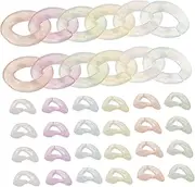 Angoily 200pcs Glow Dark Oval Acrylic Linking Rings for Jewelry Making Multi Purpose Connector Links for Keychains Wallet Chains and Accessories Durable and Elegant Design