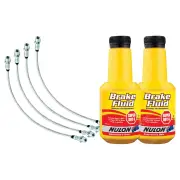 4 Front+Rear Braided Brake Hoses XBF Fluid for Ford Ranger PX 3"-4" Lift