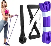 Resistance Bands - Fitness Bands with 5 Resistance Levels | Exercise Band with Door & Handles | Latex Exercise Band for Strength Training, Muscle Building, Yoga, Pilates, Set of