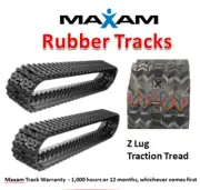 2 New Rubber Tracks 400 86 50 Maxam MT150 Z Lug Traction 400x86x50 Pair Track