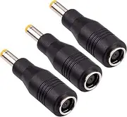8mm Dc Power Plug, DC 8mm Adapter for Solar Panels, DC7909 Female to 5.5mm X 2.5mm Male Connector Solar Plug Adapter for Solar Generator Portable Power Station, Rechargeable Battery 3 Pack