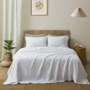 ATLINIA Bedding Linen Bed Sheets Set - 100% Pure Flax Linen Sheet Cal King St...