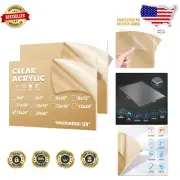 Multi-Purpose 1/8" Clear Plexiglass Sheets - Perfect for DIY Crafts & Displays