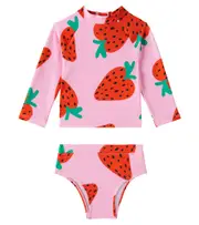 [Stella McCartney Kids] Stella McCartney Kids Baby printed rashguard swimsuit M 3 pink