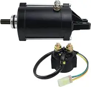 Starter & Relay Compatible With Rincon 650 2003-2005| Rincon 680 2006-2019| Compatible with Pioneer 700 2014-2019, 31200-HN8-003 31200-HN8-000 18667
