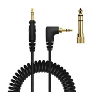 Coiled Cable for EAH-DJ1200 Headphone Feature 3.5mm with 6.35mm Connectors Enjoy Music and Daily Multicolor