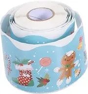 KALLORY 1Roll Adhesive Bulletin Board Trim Sticker Decorative Border Trim for Craft Projects Multi Use Coated Decoration for Classroom Home Office