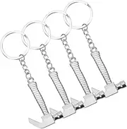 [Healeved] 4Pcs Mini Hammer Keychain Creative Hammer Shaped Key Holders for Bag Decorations for Party Favors and Keyrings Lightweight and Durable Design