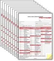 J. J. Keller 10-Pack, Annual Vehicle Inspection Report Forms, 3-Ply Carbonless