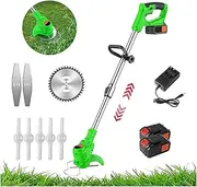 Electric Lawn Mowers, Rechargeable Lawn Mowers, Portable Lithium Battery Mowers, Portable Small Lawn Trimmers, Used in The Garden to Remove Weeds, Flowers and Trees(Size: 2 × Battery,Color:48 TV)
