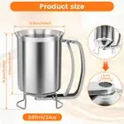 Pancake Batter Dispenser Stainless Steel Batter Dispenser 680ml Waffles·-