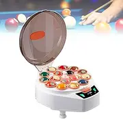 Billiards Cleaning Polishing Machine, Automatic Polishing Cleaning Machine For 16/22 Balls For Pool Balls Or Snooker Balls, Touch Screen Control + Voice Reminder, With Cleaning Wool Circle(White,Billi