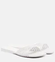 [Amina Muaddi] Amina Muaddi Mookie slides AU 4 white