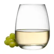 Luigi Bormioli Michelangelo 15.5 oz Stemless Glasses, 4 Count (Pack of 1), Clear