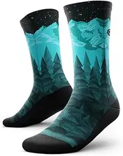 [Outway] Nature Crew Socks, Moisture-Wicking Athletic Calf Socks with Arch Support for Men and Women, Colorful Design