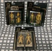 Star Wars 3.75" Skywalker Saga Gold Jango Fett R2-D2 Chewbacca Luke C-3PO Lot