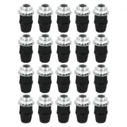 Lighting Cord Grips,Carbon Steel Light Cable Glands w Threaded pipe,20Pcs,Black