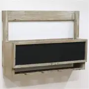 Jeco 22" Wall Mounted Wine Rack in Distressed Natural and Black