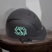 Custom Horse Riding Helmet Monogram Decal - Equestrian Accessories