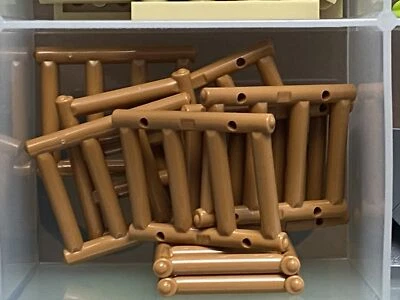 LEGO Parts - Medium Nougat Bar 1 x 4 x 3 Grille Protrusions - No 62113 - QTY 10