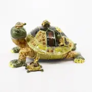 Kingspoint Longevity the Tortoise with Babies Trinket Box with Matching Necklace