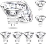Lamptobe MR11 Halogen Light Bulb 12V 20W GU4 Bulbs Soft Warm White 2800K, Bi-pin Base Reflector Lamps, 2-pin Spotlight,GU4 Recessed Track Downlighter Lighting with Front Glass Cover 8PCS